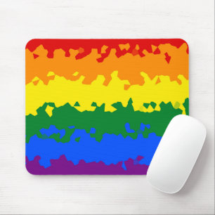 Mousepad Bandeira do Orgulho Mosaico do Funky Boho Abstrato