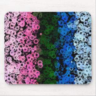 Mousepad Bandeira do Orgulho Omniromântico Floral Fofo e Gr