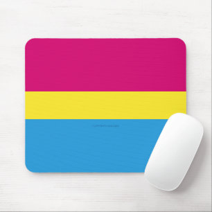 Mousepad bandeira do orgulho pansexual SlipperyJoe rosa âmb