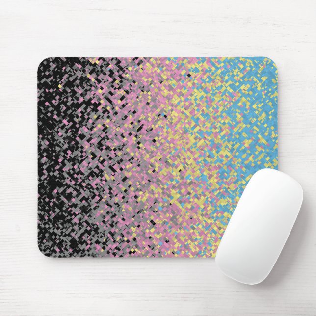 Mousepad Bandeira do Orgulho Poligênero Pixelada Funky Trip (Com mouse)