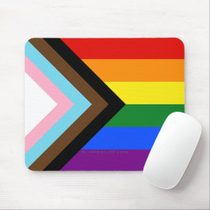 Mousepad Bandeira do Orgulho Progressivo de SlipperyJoe sei