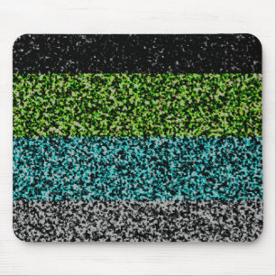 Mousepad Bandeira do Orgulho Quoiromântico Abstrato Barulhe