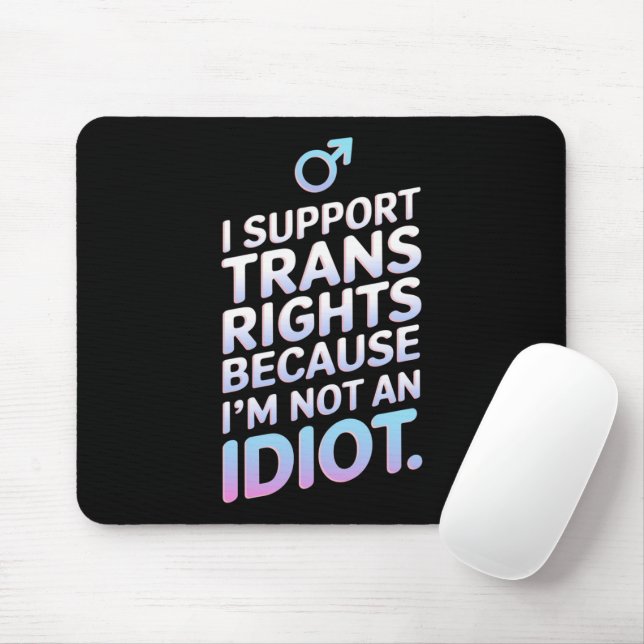 Mousepad Bandeira do Orgulho Transgênero Aliado de Apoio  (Com mouse)