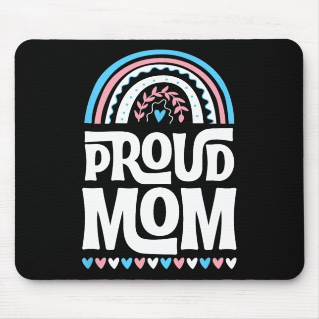 Mousepad Bandeira do Orgulho Transgênero da Mamãe Dia das M (Frente)