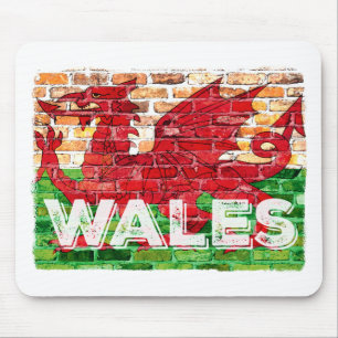 Mousepad Bandeira do País de Gales em Brick