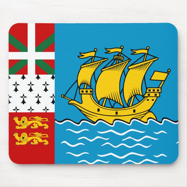 Mousepad Bandeira do santo Pierre e Miquelon (Frente)
