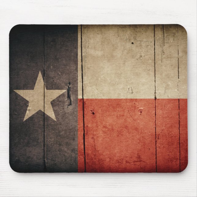 Mousepad Bandeira do Texas de madeira robusta (Frente)
