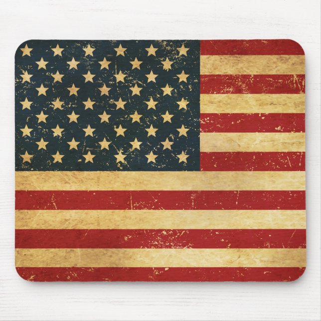 Mousepad Bandeira do USA Vintage Grunge (Frente)