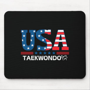 Mousepad Bandeira dos Estados Unidos Masculino Taekwondo Es