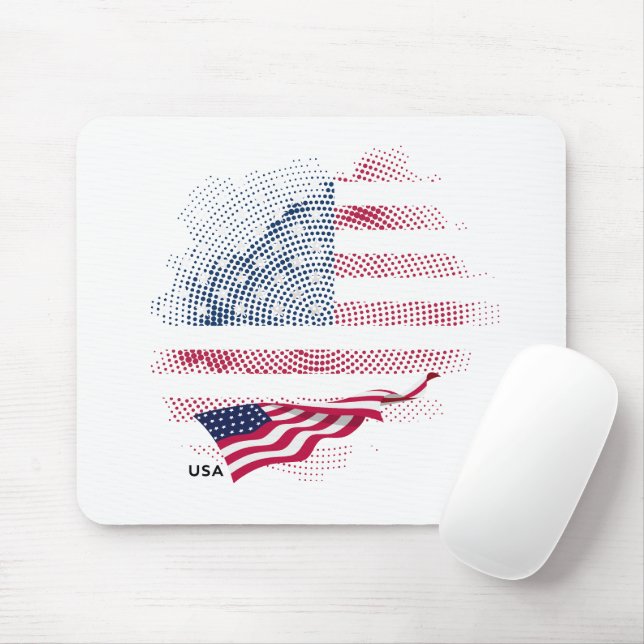 Mousepad bandeira dos EUA (Com mouse)