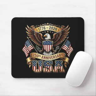 Mousepad Bandeira dos EUA Aniversário de 250 anos 250 Anos