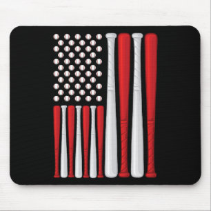 Mousepad Bandeira dos EUA - Bandeira de Beisebol Americano