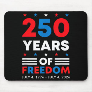 Mousepad Bandeira dos EUA de 250 anos de aniversário de 4 d