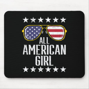 Mousepad Bandeira dos EUA: óculos de sol americano Dia do M