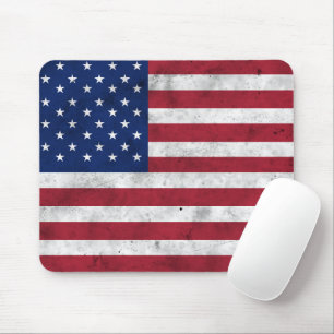 Mousepad bandeira dos EUA vintage vermelho branco azul Amér