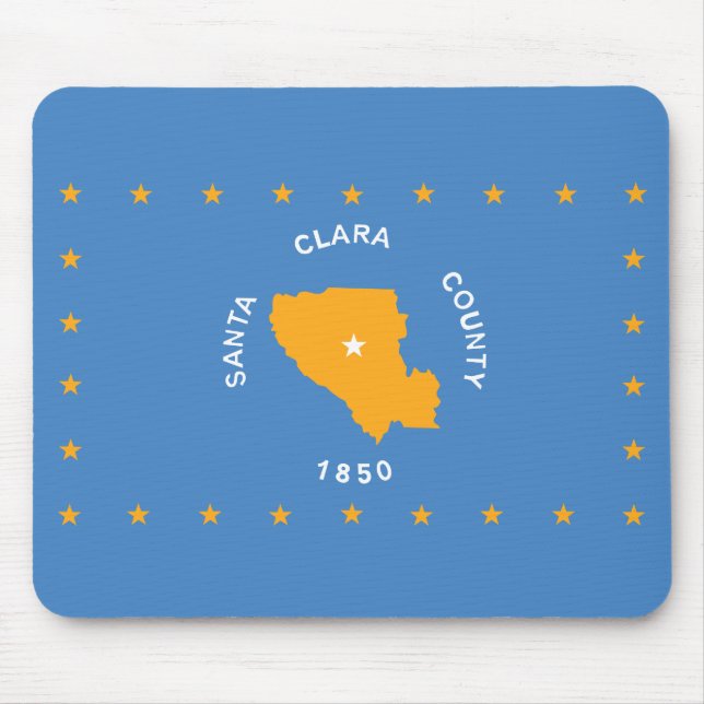 Mousepad Bandeira dos Papais noeis Clara (distrito dos EUA, (Frente)