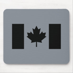 Mousepad Bandeira Elegante Canadense em Preto
