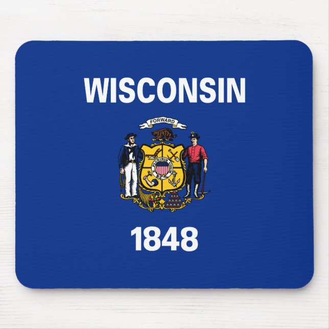Mousepad Bandeira Estadual do Wisconsin (Frente)