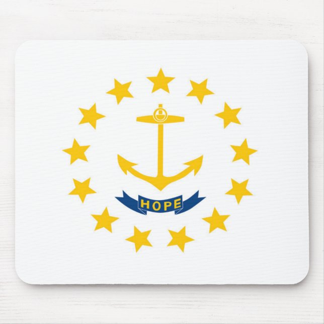 Mousepad Bandeira estatal de Rhode Island, EUA (Frente)