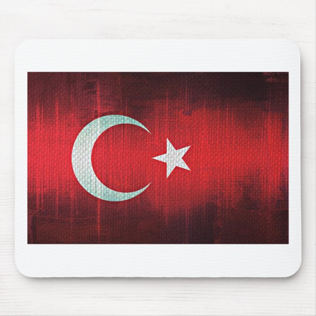 Mousepad Bandeira Estilizada da Turquia (Frente)