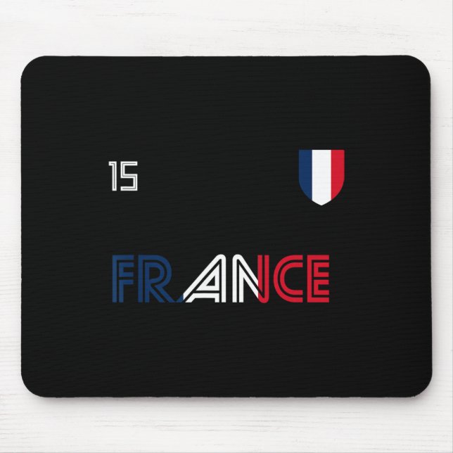 Mousepad Bandeira Francesa Futebol Retro França  (Frente)