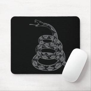 Mousepad Bandeira Gadsden Não Pise em Mim Cinza
