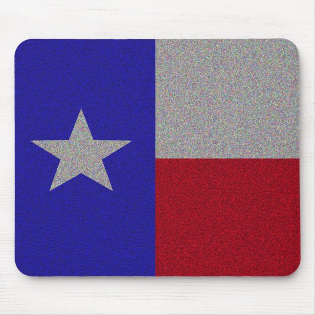 Mousepad Bandeira Glittery de Texas (Frente)