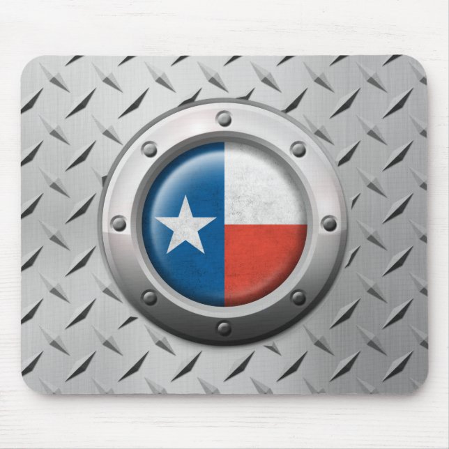 Mousepad Bandeira industrial de Texas com gráfico de aço (Frente)