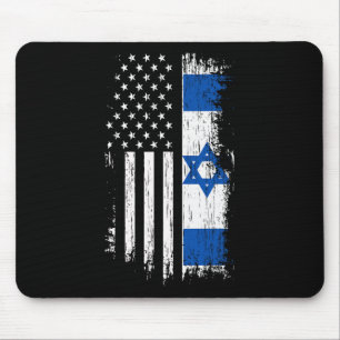 Mousepad Bandeira Israelense Americana - Camisa Orgulho Isr
