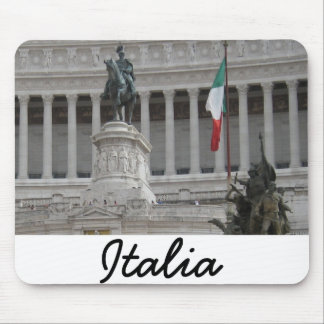 Mousepad Bandeira italiana ao lado da antiga ruína romana