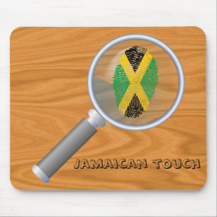 Mousepad Bandeira jamaicana da impressão digital do toque