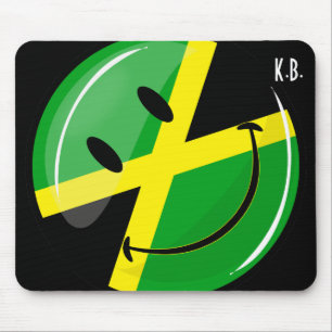 Mousepad Bandeira jamaicana sorridente