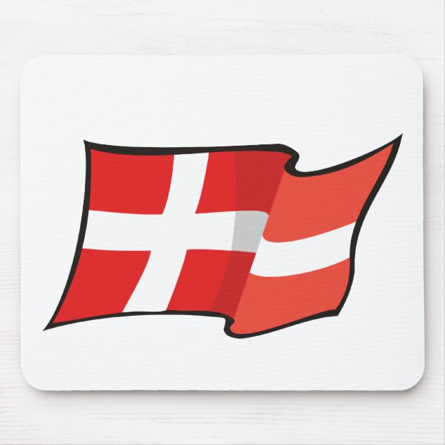 Mousepad Bandeira legal de Dinamarca (Frente)