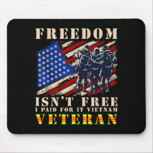 Mousepad Bandeira liberdade não é paga veterano do Vietnã