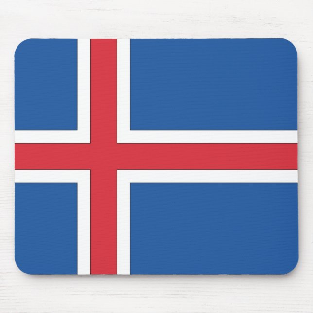 Mousepad Bandeira Nacional da Islândia (Frente)