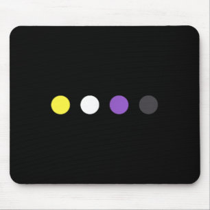 Mousepad Bandeira Não Binária Sutil Pontos Orgulho Enby Tra