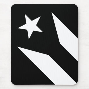 Mousepad Bandeira negra de Porto Rico