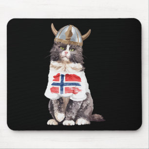 Mousepad Bandeira Norueguesa de Gato da Noruega