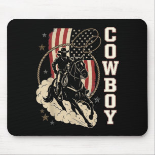 Mousepad Bandeira Ocidental Americana Patriótica do Rodeio