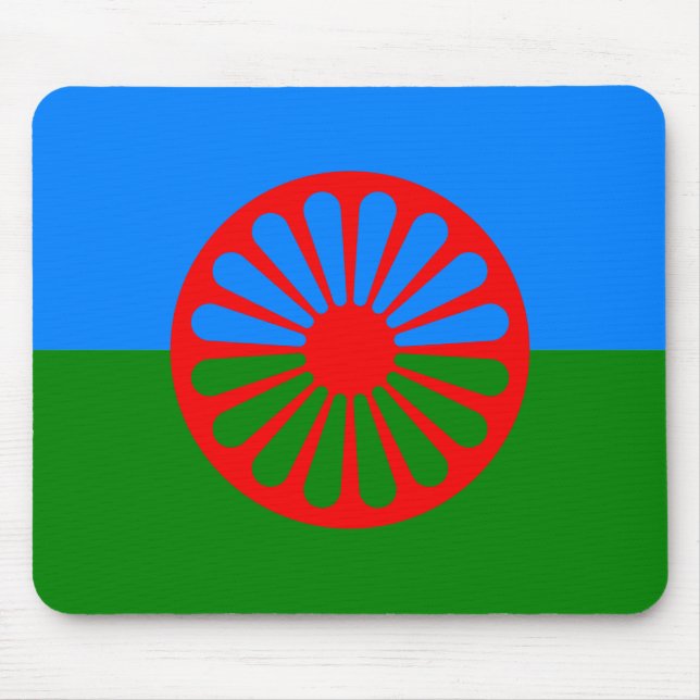 Mousepad Bandeira oficial do cigano do Romani (Frente)