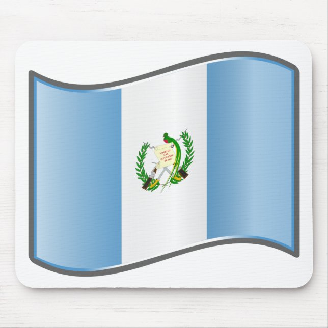 Mousepad Bandeira ondulada da Guatemala (Frente)