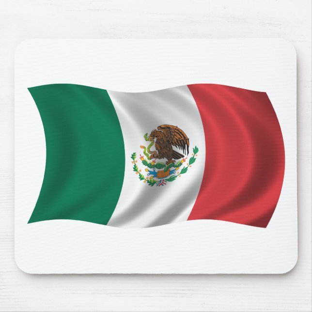 Mousepad Bandeira ondulada de México (Frente)