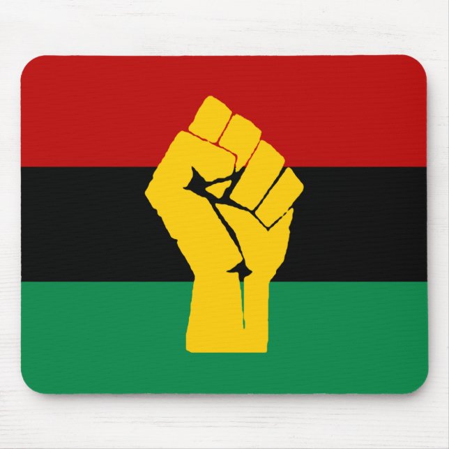 Mousepad Bandeira Pan-Africana de Energia Negra (Frente)