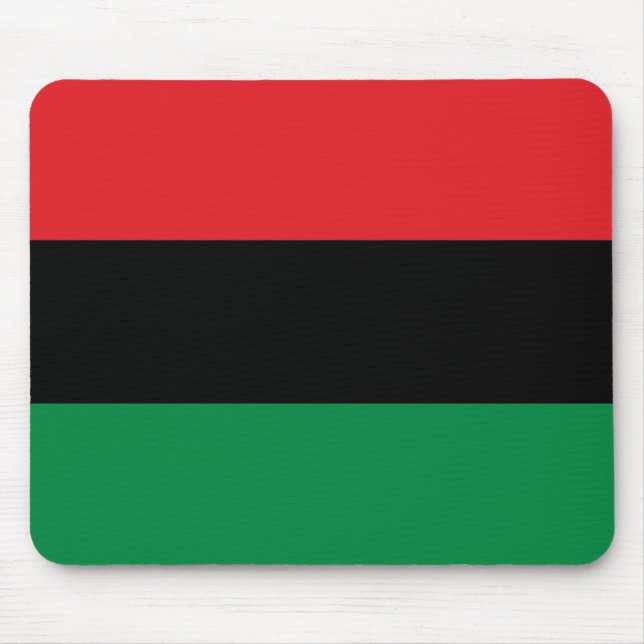 Mousepad Bandeira pan-Africano preta e verde vermelha de (Frente)