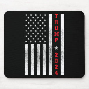 Mousepad Bandeira Patriótica 4 De Julho Trump 2024