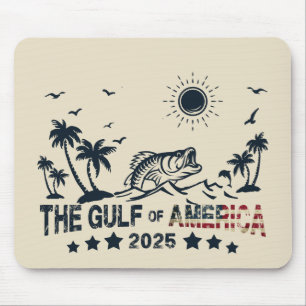 Mousepad Bandeira Patriótica Americana de Pesca do Golfo da