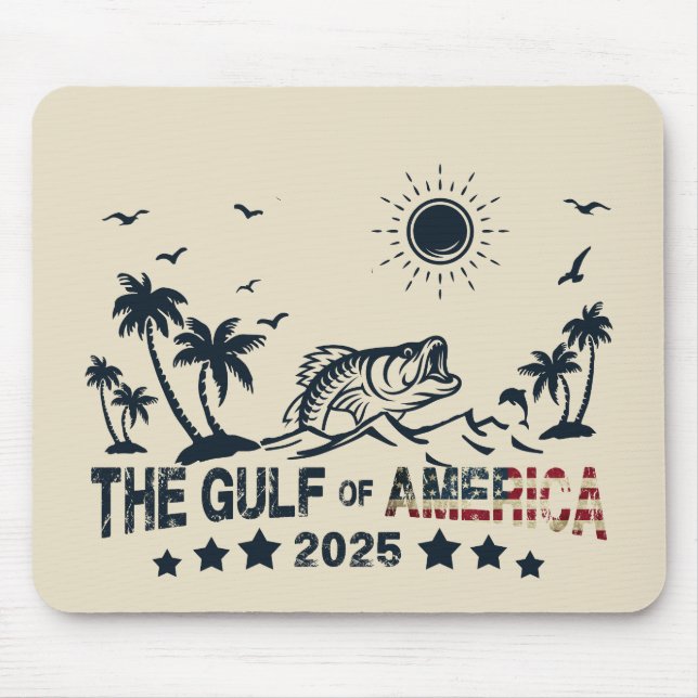 Mousepad Bandeira Patriótica Americana de Pesca do Golfo da (Frente)