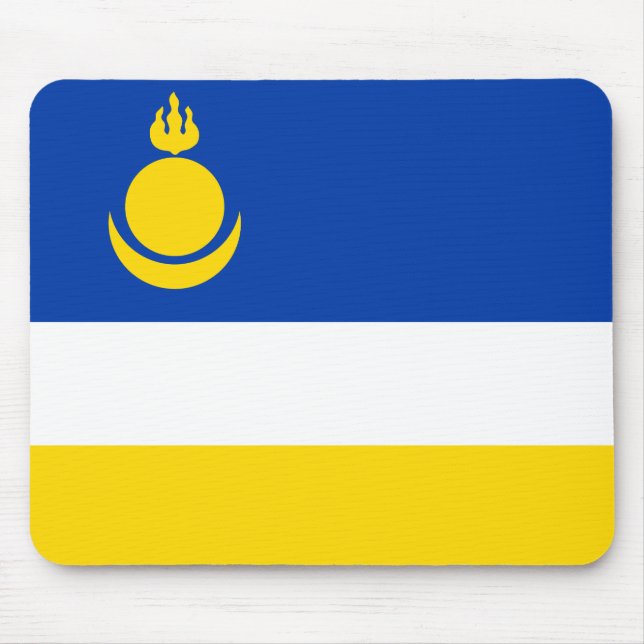 Mousepad Bandeira Patriótica da Buriácia (Frente)