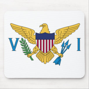 Mousepad Bandeira Patriótica das Ilhas Virgens Americanas