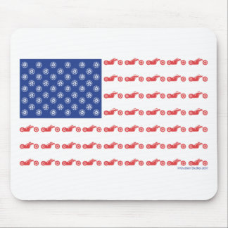 Mousepad Bandeira Patriótica de Motocicleta Chopper